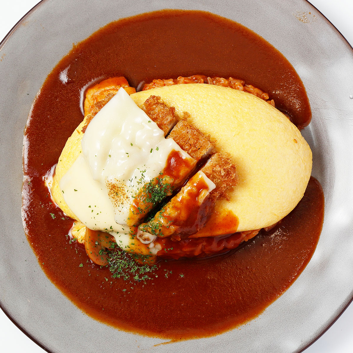 チーズカツオムライスデミグラスソース とんかつ 洋食の店 味の店 一番